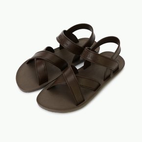 MC06 Cross Sandal, Brown-Chcolate