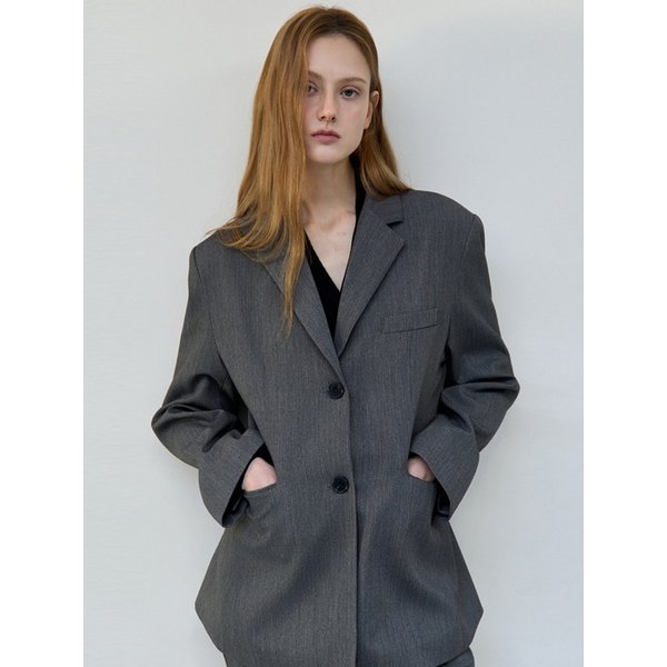 에센셜 라인 자켓 그레이 OU1882