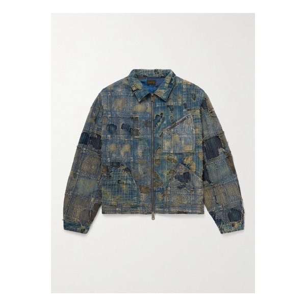 보로 디스트레스드 패치워크 데님 재킷 1647597345952727