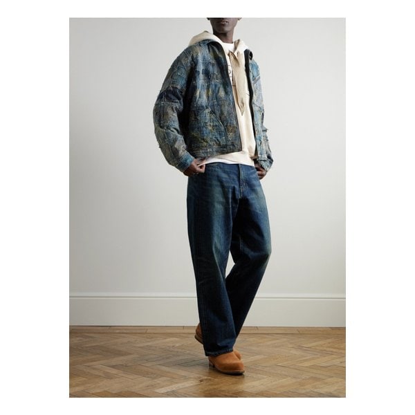 보로 디스트레스드 패치워크 데님 재킷 1647597345952727