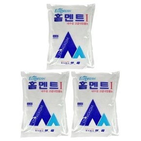 철물팩토리 홈멘트 백색 2kg 3개 모르타르 보수 백시멘트 미장