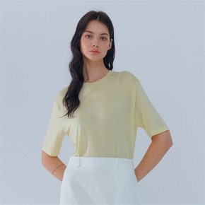 SILKY ROUND T-SHIRT YELLOW