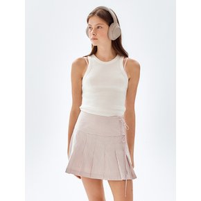 Line Pleated Mini Skirt