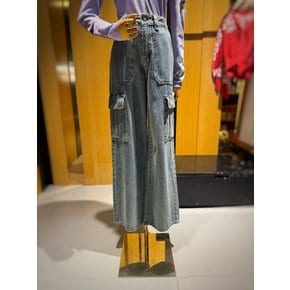 [시흥점] 여성 빅 아웃포켓 노스판 와이드 데님팬츠 (EQ3DP861)