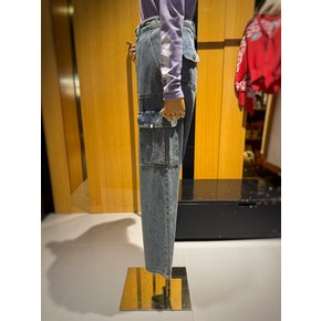 [시흥점] 여성 빅 아웃포켓 노스판 와이드 데님팬츠 (EQ3DP861)