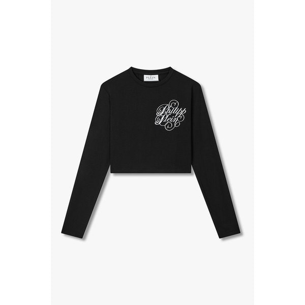 여성 모달 롱 슬리브 크롭 티셔츠 8625301501000