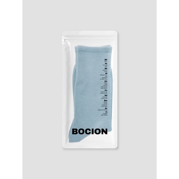 세룰리언 블루 Cerulean Blue 단색 컬러 장목 양말