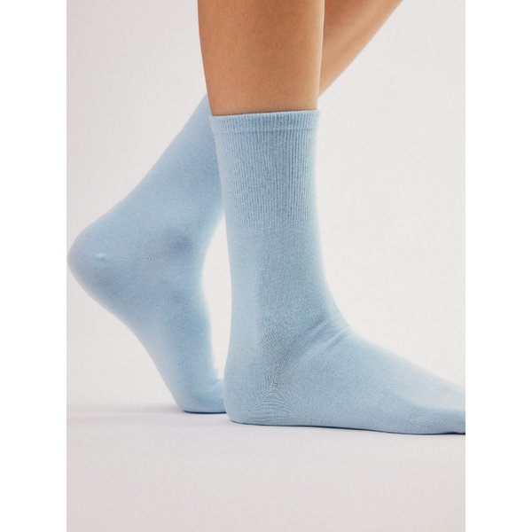 세룰리언 블루 Cerulean Blue 단색 컬러 장목 양말