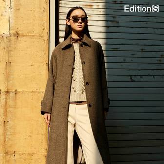 에디션S [파격 초특가] 에디션S 울혼방 헤링본 코트*
