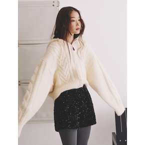 Angel Cloud Knit Zip-Up_ivory