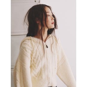 Angel Cloud Knit Zip-Up_ivory