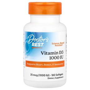 Doctor`s Best 닥터스베스트 비타민D3 1000IU (25mcg) 180정