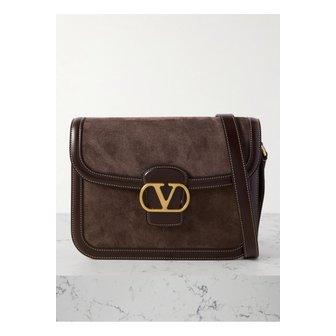발렌티노 나인투파이브 가죽 트리밍 스웨이드 숄더 백 초콜릿 1647597350062510