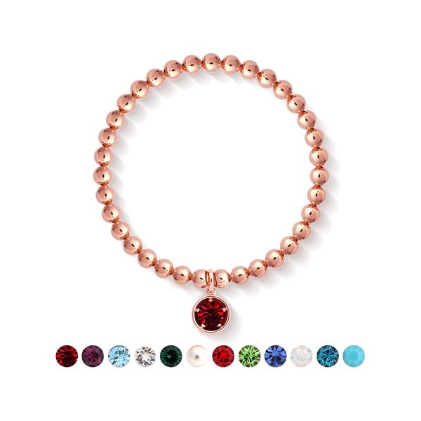 14Kgp 스와로브스키 크리스탈 제작 탄생석 12종 선물 5mm 볼 체인 패션 팔찌