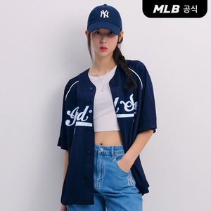 MLB [코리아공식] 바시티 하이글로시 베이스볼 셔츠 BOS (Navy)