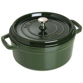 staub 24cm] IH La Cocotte Round 40509-356 스토우브 [피코 코콧 라운드 바질 그린 큰 양손