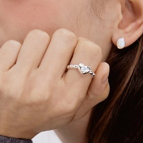 (SILVER925) Opal Heart Ring CR1812