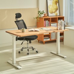 에이픽스 북미산 레드오크 26T 원목 모션데스크 (1400x750mm)