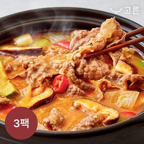 [고른] 차돌 된장찌개 600g 3팩 (1팩, 1인분)