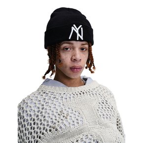 CUFFED KNIT BEANIE NY BLACK YANKEES