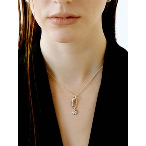 Link(S)&Pave kolo Necklace