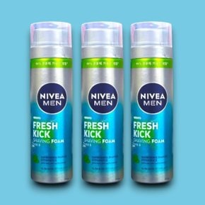 맨 프레시 킥 쉐이빙 폼 200ml X 3개