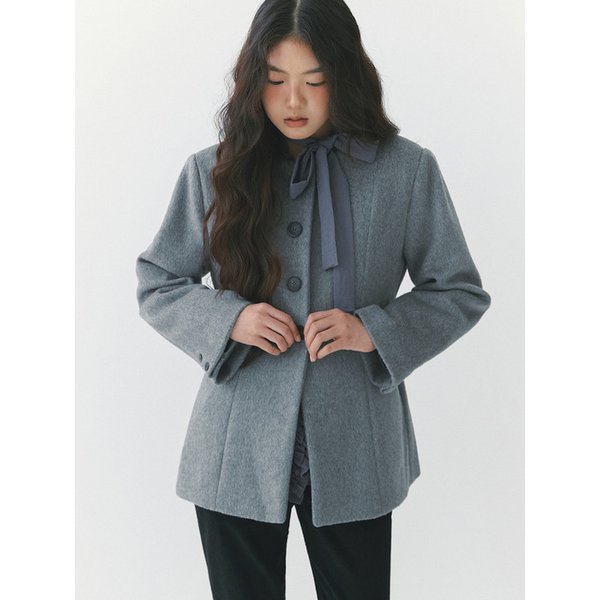 Fluffy Wool Jacket_gray