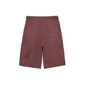 Double tuck BERMUDA shorts / Raspberry