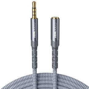 3.5스테레오 4극 AUX 연장케이블 0.5M WA35MF-0.5M 패브릭재질 Hi-Fi 금도금 WA35MF-0.5M 코드웨이