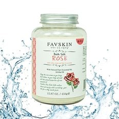 FAVSKIN 입욕제 바스솔트 (대) 로즈 450g