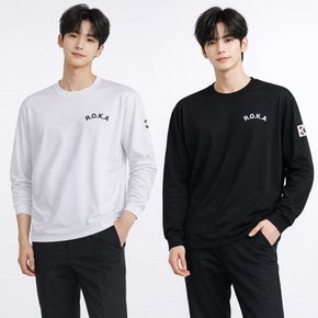 ROKA 라운드 기능성 쾌적 쿨에버원단 스판 긴팔 티셔츠 쿨론 쿨링 남녀공용