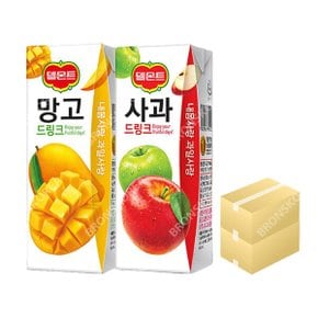 롯데 델몬트 망고 드링크팩 190ml X 32팩+사과 32팩 / 주스 음료수