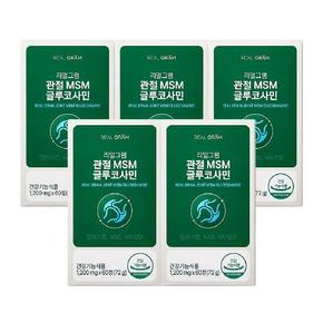 G[리얼그램] 관절 MSM 글루코사민 1,200mg x 60정 (72g) 5박스