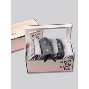 양말선물세트 SET006-흑임자 그레이 회색 여성 패션 리본 꽃 양말   SOCKS