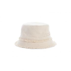 5067025 Isabel Marant Bergen Logo Fringe Denim Bucket Hat