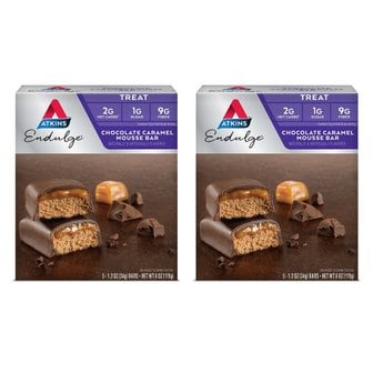  [해외직구]앳킨스 초콜릿 카라멜 무스 바 170g 5입 2팩 Atkins Chocolate Caramel Mousse Bar Keto Friendly 6oz