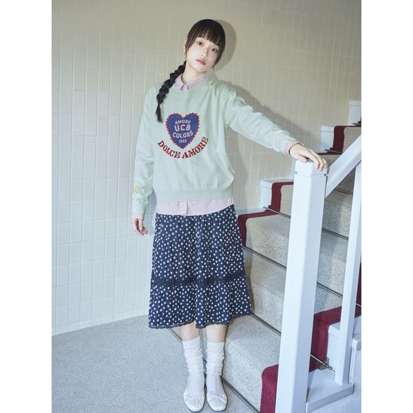 브이넥 하트 인타샤 니트_BAKP04611MT