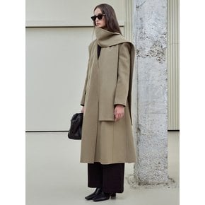 WOOL CASHMERE HANDMADE COLLARLESS COAT