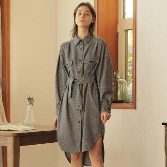 와드로브 [와드로브]CHECK SHIRT ONE-PIECE_GRAY (S3636018)