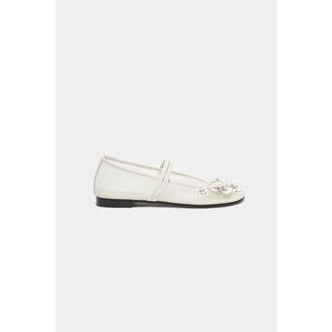 슈콤마보니 New flower bomb flats(white) DG1DS25027WHT