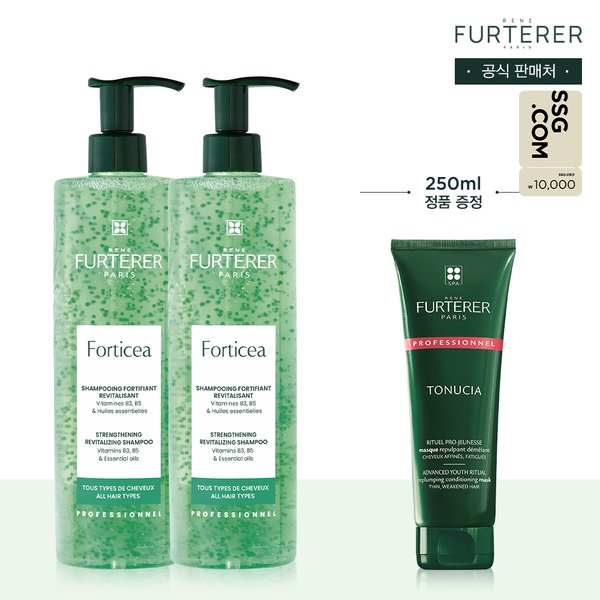 [1만원 상품권]포티샤 슈퍼볼륨 샴푸 600ml 듀오(+토뉘시아마스크250ml증정)