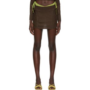 SSENSE 익스클루시브 브라운 미니 스커트 MCMS 2 Brown