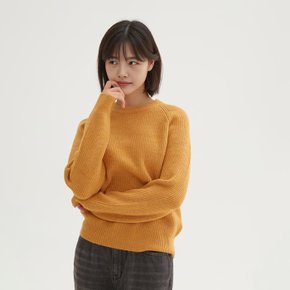 소프트얀 여성 헤어리 라운드넥 스웨터_SPKWF4TG01