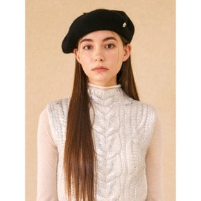 ADORABLE WOOL BLACK BERET