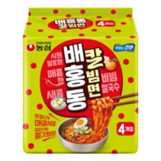 농심 찬스유통 / 농심 배홍동 칼빔면 멀티(4개입) x 1팩 / 비빔면 칼국수