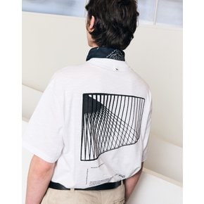 [25SS] 화이트《Da vinci Lines》그래픽 티셔츠 ARTS5B501WT