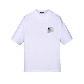 [25SS] 화이트《Da vinci Lines》그래픽 티셔츠 ARTS5B501WT