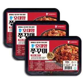 [3팩] 양념 쭈꾸미 볶음 500g 간편조리용밀키트 오대양씨푸드