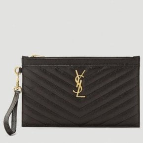 YSL 모노그램 퀼트 스트랩 미니 클러치백 블랙 636313 BOW01 1000