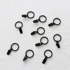 [Deco]BLACK CLIP CURTAIN RING 10개 1세트